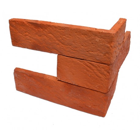 Płytka ceglana Rustykalna- rustykalna płytka z cegły na ścianę - kominek z cegły
