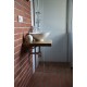 Płytka ceglana Anna - rustykalna płytka z cegły na ścianę - łazienka z ceglaną ścianą